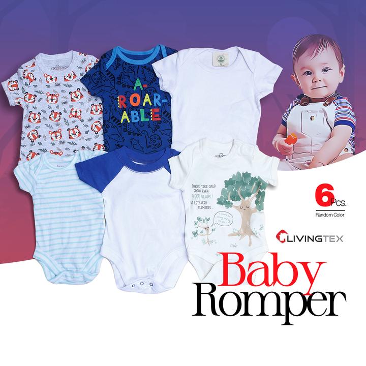 6 PCS FULL SLEEVES BABY ROMPER BODYSUIT UNISEX PURE COTTON HIGH QUALITY